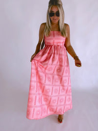 Always Sunny Maxi Dress (pink suns)