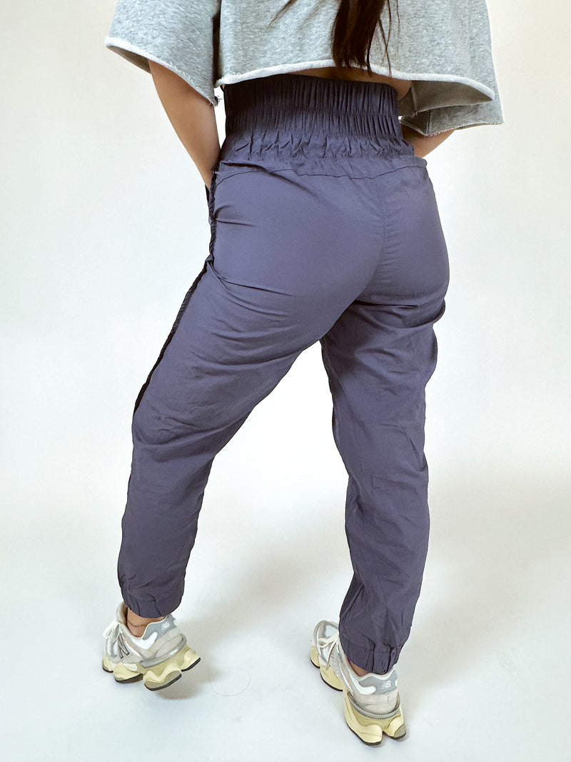 Get to It High Rise Joggers (grey purple)