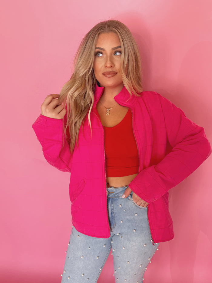 Runaway Love Quilted Jacket (pink)