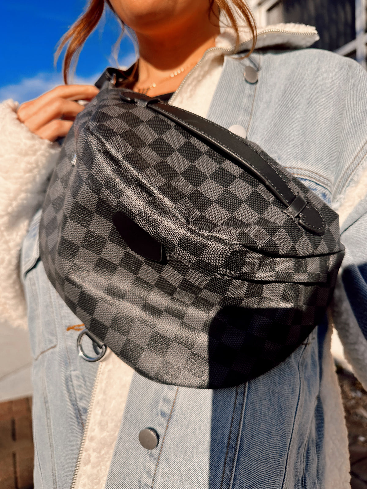 Checkered Bum Bag (black)