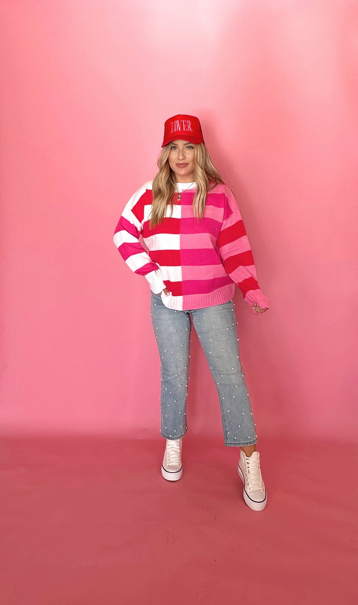 Barbie Girl Color Block Sweater