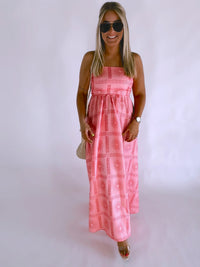 Always Sunny Maxi Dress (pink suns)