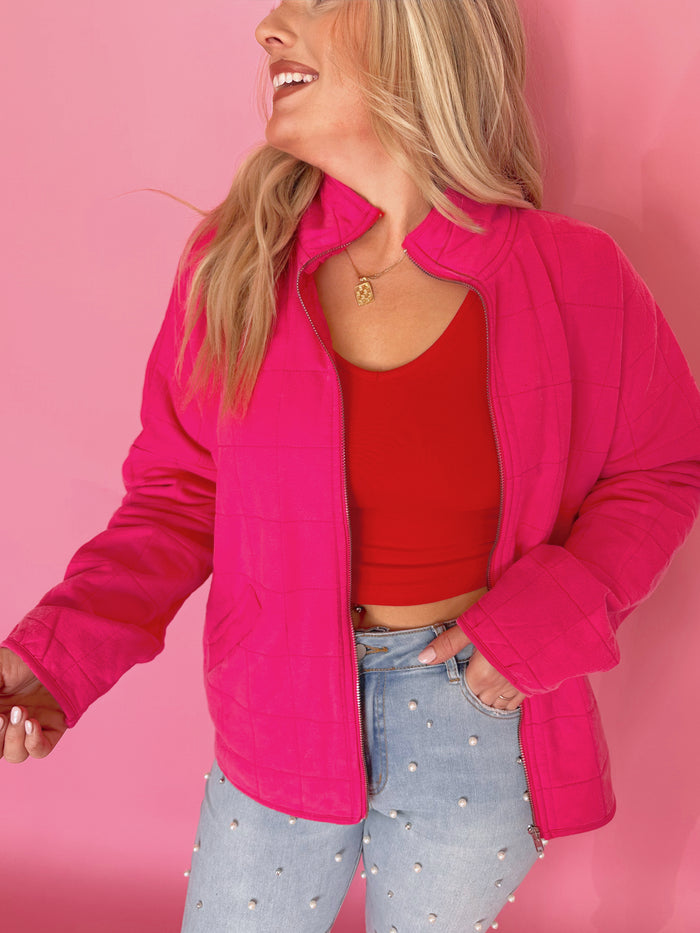 Runaway Love Quilted Jacket (pink)