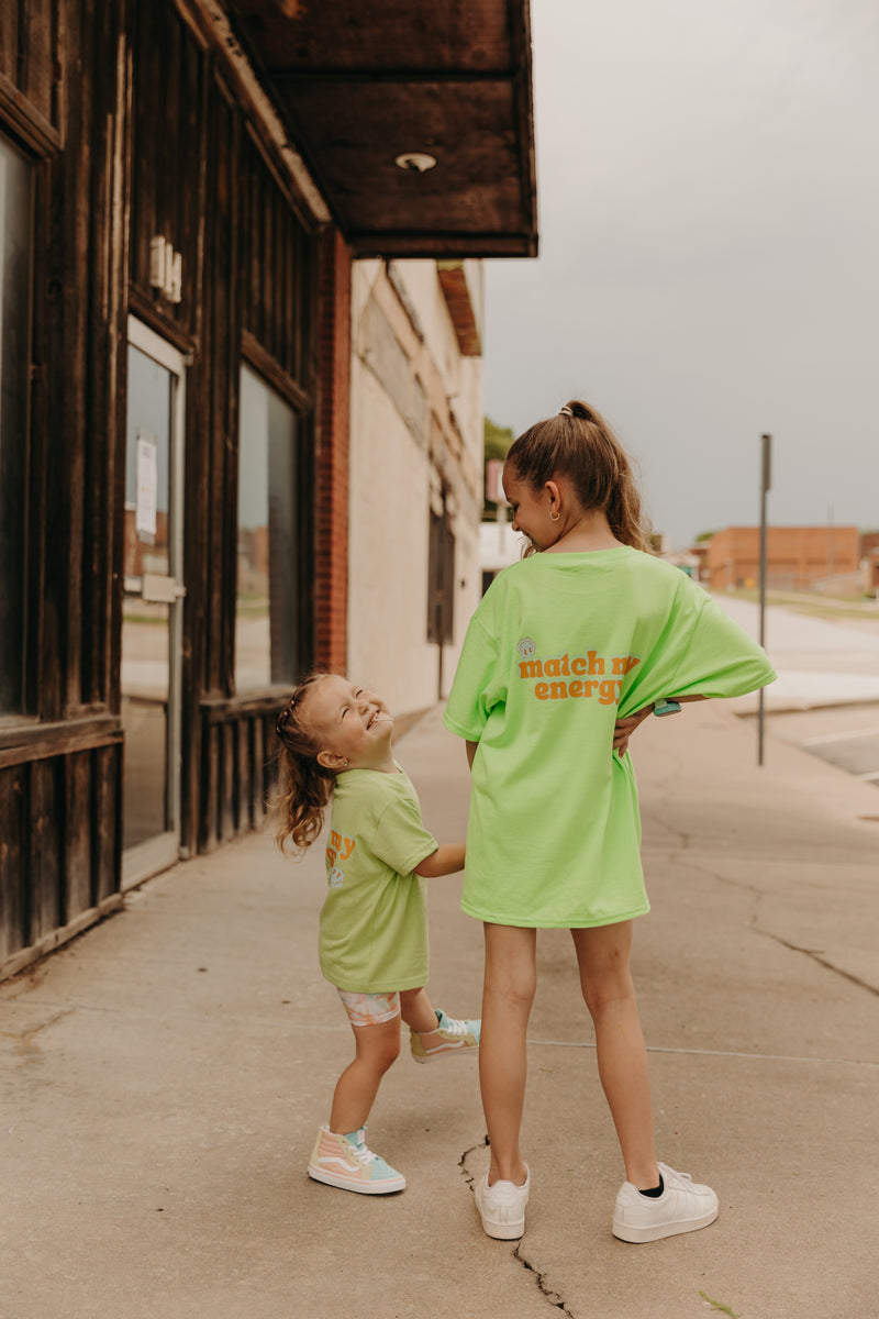 Match My Energy Graphic Tee (Lime/Kids)