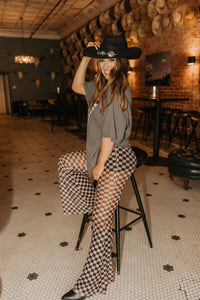 Ms Wilson Checkered Flares
