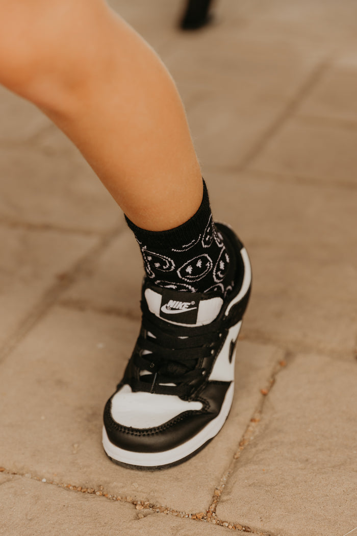 Smiley Kids Socks(black)