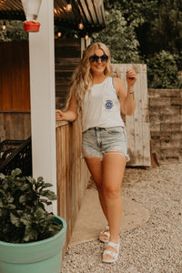 Center of Attention High Rise Denim Shorts