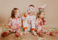 On The Hunt Bamboo Pajamas (pink/orange) *READ DESCRIPTION REASON FOR MARKDOWN